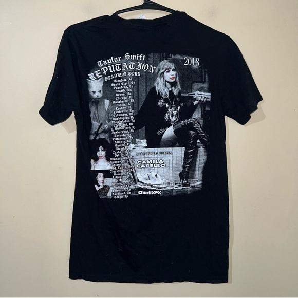Taylor Swift Reputation 2018 Tour With Camila Cabello Black Concert Shirt Small - Picture 3 of 3